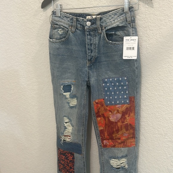 Free people orange blossom bootcut jeans size 24 NWT - Picture 5 of 11